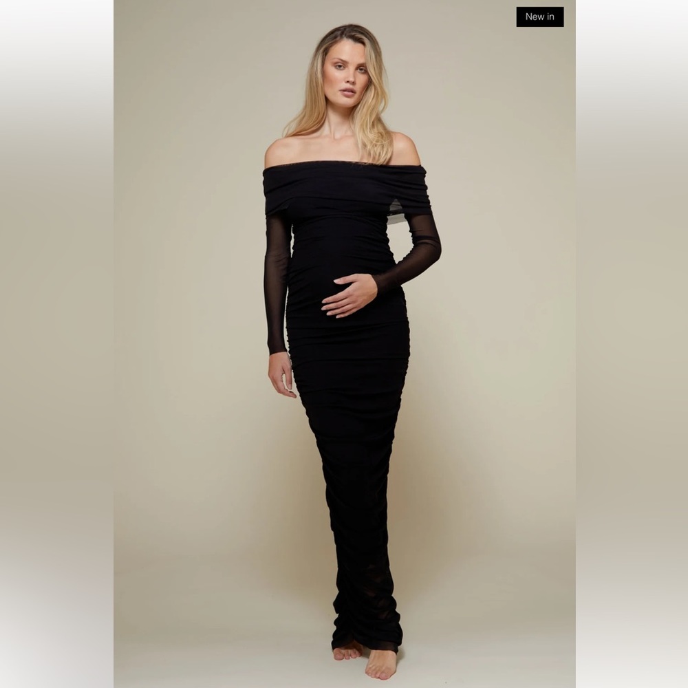 Bumpsuit Off The Shoulder Soft Mesh Dress XS